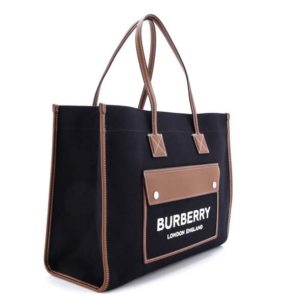 Freya Shopping Tote Canvas With Leather #188691B96B - Picture 2 of 6